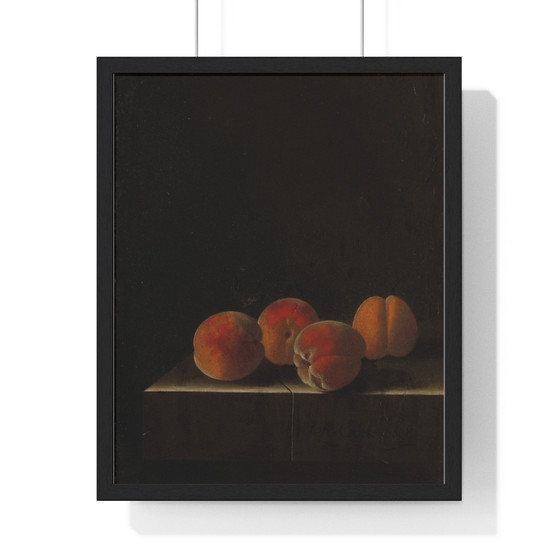 Four Apricots on a Stone Plinth, Adriaen Coorte  -  Premium Framed Vertical Poster,Four Apricots on a Stone Plinth, Adriaen Coorte  -  Premium Framed Vertical Poster,Four Apricots on a Stone Plinth, Adriaen Coorte  ,  Premium Framed Vertical Poster