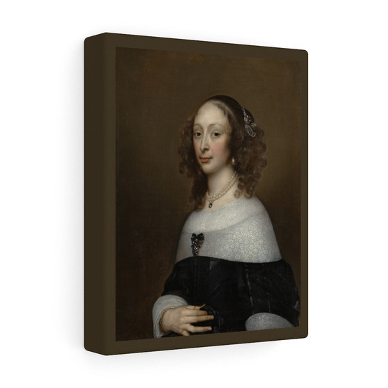 Stretched Canvas,Portrait of a Woman ca. 1653 Adriaen Hanneman Dutch -Stretched Canvas,Portrait of a Woman ca. 1653 Adriaen Hanneman Dutch 