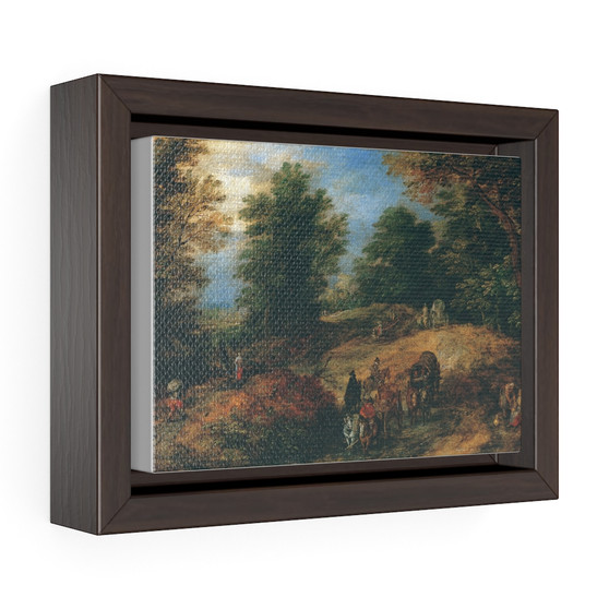 Landscape with Travelers on a Woodland Path ca. 1607 Jan Brueghel the Elder Netherlandish , Horizontal Framed Premium Gallery Wrap Canvas,Landscape with Travelers on a Woodland Path ca. 1607 Jan Brueghel the Elder Netherlandish - Horizontal Framed Premium Gallery Wrap Canvas