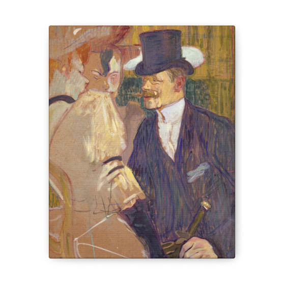 The Englishman (William Tom Warrener, 1861-1934) at the Moulin Rouge 1892 Henri de Toulouse-Lautrec French-  Premium Gallery Wrap