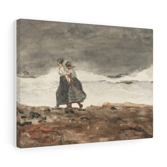 Danger (ca. 1883–1887) by Winslow Homer , Stretched Canvas,Danger (ca. 1883–1887) by Winslow Homer - Stretched Canvas