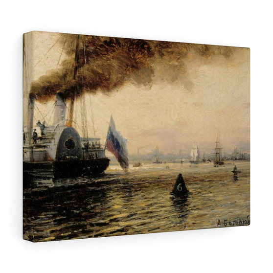 Aleksei Bogoljubov, The Anchoring Place by Kronstadt  ,  Stretched Canvas,Aleksei Bogoljubov, The Anchoring Place by Kronstadt  -  Stretched Canvas,Aleksei Bogoljubov, The Anchoring Place by Kronstadt  -  Stretched Canvas
