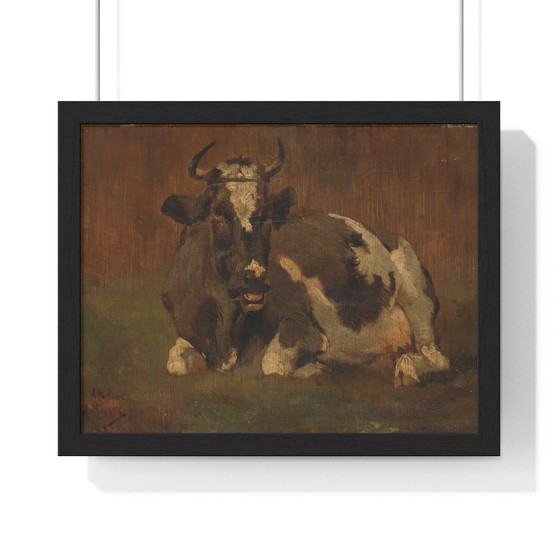 Reclining Cow, Anton Mauve  ,  Premium Framed Horizontal Poster,Reclining Cow, Anton Mauve  -  Premium Framed Horizontal Poster,Reclining Cow, Anton Mauve  -  Premium Framed Horizontal Poster