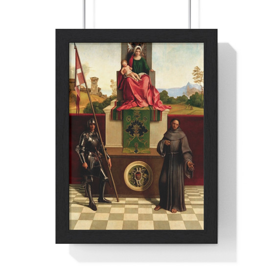 Giorgione,  Pala  di  Castelfranco  ,  Premium Framed Vertical Poster,Giorgione,  Pala  di  Castelfranco  -  Premium Framed Vertical Poster,Giorgione,  Pala  di  Castelfranco  -  Premium Framed Vertical Poster