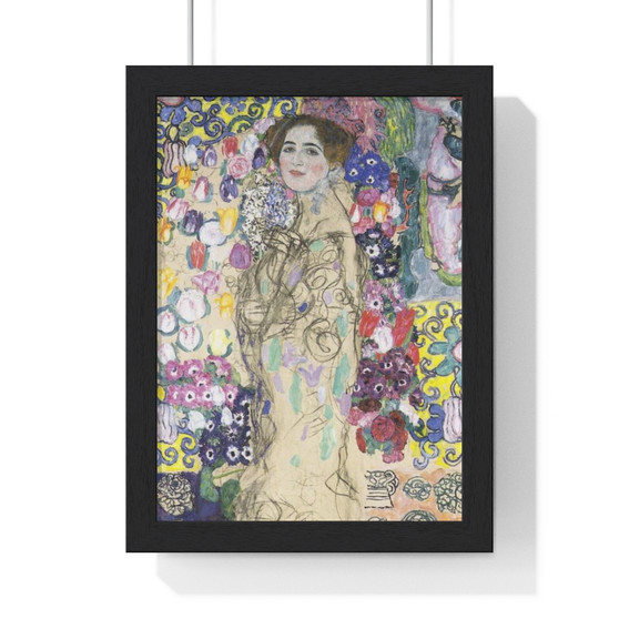 Gustav Klimt's Portrait of Maria Munk ,  Premium Framed Vertical Poster,Gustav Klimt's Portrait of Maria Munk -  Premium Framed Vertical Poster