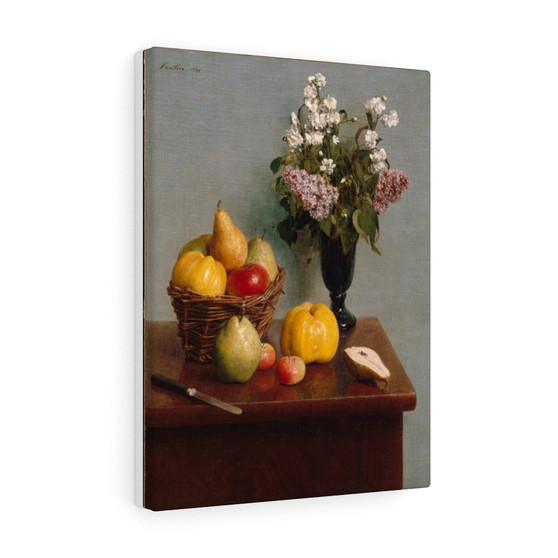   Stretched Canvas,Still Life with Flowers and Fruit 1866 Henri Fantin-Latour French  -  Stretched Canvas,Still Life with Flowers and Fruit 1866 Henri Fantin,Latour French  