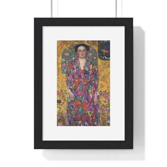 Gustav Klimt's Portrait of Eugenia Primavesi ,  Premium Framed Vertical Poster,Gustav Klimt's Portrait of Eugenia Primavesi -  Premium Framed Vertical Poster