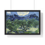 Vincent van Gogh's Olive Trees with the Alpilles in the Background (1889)  ,  Premium Framed Horizontal Poster,Vincent van Gogh's Olive Trees with the Alpilles in the Background (1889)  -  Premium Framed Horizontal Poster
