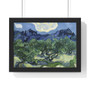 Vincent van Gogh's Olive Trees with the Alpilles in the Background (1889)  ,  Premium Framed Horizontal Poster,Vincent van Gogh's Olive Trees with the Alpilles in the Background (1889)  -  Premium Framed Horizontal Poster