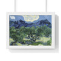 Vincent van Gogh's Olive Trees with the Alpilles in the Background (1889)  -  Premium Framed Horizontal Poster,Vincent van Gogh's Olive Trees with the Alpilles in the Background (1889)  ,  Premium Framed Horizontal Poster