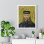   Premium Framed Vertical Poster,The Postman (Joseph Roulin) (1888) by Vincent Van Gogh  -  Premium Framed Vertical Poster,The Postman (Joseph Roulin) (1888) by Vincent Van Gogh  