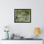 Vincent van Gogh's River Bank in Springtime  -  Premium Framed Horizontal Poster,Vincent van Gogh's River Bank in Springtime  ,  Premium Framed Horizontal Poster