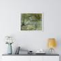   Premium Framed Horizontal Poster,Vincent van Gogh's River Bank in Springtime  -  Premium Framed Horizontal Poster,Vincent van Gogh's River Bank in Springtime  