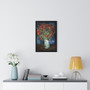   Premium Framed Vertical Poster,Vincent van Gogh's Vase with Poppies (1886)  -  Premium Framed Vertical Poster,Vincent van Gogh's Vase with Poppies (1886)  