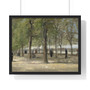 Vincent van Gogh's Terrace in the Luxembourg Gardens   ,  Premium Framed Horizontal Poster,Vincent van Gogh's Terrace in the Luxembourg Gardens   -  Premium Framed Horizontal Poster