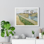 Vincent van Gogh's The Langlois Bridge   ,  Premium Framed Horizontal Poster,Vincent van Gogh's The Langlois Bridge   -  Premium Framed Horizontal Poster