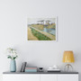 Vincent van Gogh's The Langlois Bridge   ,  Premium Framed Horizontal Poster,Vincent van Gogh's The Langlois Bridge   -  Premium Framed Horizontal Poster