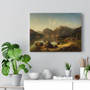 August Wilhelm Leu, Norwegische Gebirgslandschaft am Morgen  ,  Stretched Canvas,August Wilhelm Leu, Norwegische Gebirgslandschaft am Morgen  -  Stretched Canvas,August Wilhelm Leu, Norwegische Gebirgslandschaft am Morgen  -  Stretched Canvas