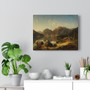 August Wilhelm Leu, Norwegische Gebirgslandschaft am Morgen  ,  Stretched Canvas,August Wilhelm Leu, Norwegische Gebirgslandschaft am Morgen  -  Stretched Canvas,August Wilhelm Leu, Norwegische Gebirgslandschaft am Morgen  -  Stretched Canvas