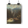 August Wilhelm Leu, Norwegian Landscape with a Waterfall  ,  Giclée Art Print ,August Wilhelm Leu, Norwegian Landscape with a Waterfall  -  Giclée Art Print ,August Wilhelm Leu, Norwegian Landscape with a Waterfall  -  Giclée Art Print 