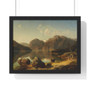 August Wilhelm Leu, Norwegische Gebirgslandschaft am Morgen  ,,  Premium Framed Horizontal Poster,August Wilhelm Leu, Norwegische Gebirgslandschaft am Morgen  ---  Premium Framed Horizontal Poster,August Wilhelm Leu, Norwegische Gebirgslandschaft am Morgen  ---  Premium Framed Horizontal Poster