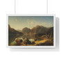 August Wilhelm Leu, Norwegische Gebirgslandschaft am Morgen  ---  Premium Framed Horizontal Poster,August Wilhelm Leu, Norwegische Gebirgslandschaft am Morgen  ---  Premium Framed Horizontal Poster,August Wilhelm Leu, Norwegische Gebirgslandschaft am Morgen  ,,  Premium Framed Horizontal Poster