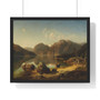 August Wilhelm Leu, Norwegische Gebirgslandschaft am Morgen  ---  Premium Framed Horizontal Poster,August Wilhelm Leu, Norwegische Gebirgslandschaft am Morgen  ,,  Premium Framed Horizontal Poster,August Wilhelm Leu, Norwegische Gebirgslandschaft am Morgen  ---  Premium Framed Horizontal Poster