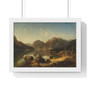 August Wilhelm Leu, Norwegische Gebirgslandschaft am Morgen  ---  Premium Framed Horizontal Poster,August Wilhelm Leu, Norwegische Gebirgslandschaft am Morgen  ,,  Premium Framed Horizontal Poster,August Wilhelm Leu, Norwegische Gebirgslandschaft am Morgen  ---  Premium Framed Horizontal Poster