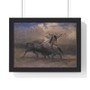   Albert Bierstadt ,  Premium Framed Horizontal Poster,The Last of the Buffalo -  Albert Bierstadt -  Premium Framed Horizontal Poster,The Last of the Buffalo 