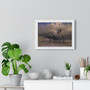 The Last of the Buffalo ,  Albert Bierstadt ,  Premium Framed Horizontal Poster,The Last of the Buffalo -  Albert Bierstadt -  Premium Framed Horizontal Poster