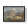 August Wilhelm Leu Gebirgssee  ,  Premium Framed Horizontal Poster,August Wilhelm Leu Gebirgssee  -  Premium Framed Horizontal Poster,August Wilhelm Leu Gebirgssee  -  Premium Framed Horizontal Poster