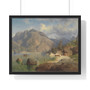 August Wilhelm Leu Gebirgssee  ,  Premium Framed Horizontal Poster,August Wilhelm Leu Gebirgssee  -  Premium Framed Horizontal Poster,August Wilhelm Leu Gebirgssee  -  Premium Framed Horizontal Poster