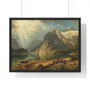   Premium Framed Horizontal Poster,August Wilhelm Leu, Eine Fjordlandschaft  -  Premium Framed Horizontal Poster,August Wilhelm Leu, Eine Fjordlandschaft  -  Premium Framed Horizontal Poster,August Wilhelm Leu, Eine Fjordlandschaft  