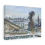 Snow effect at the Hermitage (1875) painting in high resolution by Camille Pissarro- Stretched Canvas,Snow effect at the Hermitage (1875) painting in high resolution by Camille Pissarro, Stretched Canvas
