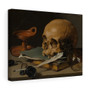 Still Life with a Skull and a Writing Quill, 1628, Pieter Claesz, Dutch , Stretched Canvas,Still Life with a Skull and a Writing Quill, 1628, Pieter Claesz, Dutch - Stretched Canvas,Still Life with a Skull and a Writing Quill, 1628, Pieter Claesz, Dutch - Stretched Canvas