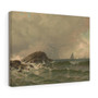 Narragansett Pier (stormy) AT Bricher by A.T. Bricher   ,  Stretched Canvas,Narragansett Pier (stormy) AT Bricher by A.T. Bricher   -  Stretched Canvas