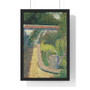 Georges Seurat , The Watering Can , Garden at Le Raincy  ,  Premium Framed Vertical Poster,Georges Seurat - The Watering Can - Garden at Le Raincy  -  Premium Framed Vertical Poster