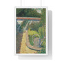 Georges Seurat - The Watering Can - Garden at Le Raincy  -  Premium Framed Vertical Poster,Georges Seurat , The Watering Can , Garden at Le Raincy  ,  Premium Framed Vertical Poster