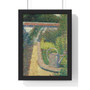 Georges Seurat - The Watering Can - Garden at Le Raincy  -  Premium Framed Vertical Poster,Georges Seurat , The Watering Can , Garden at Le Raincy  ,  Premium Framed Vertical Poster