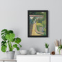   Premium Framed Vertical Poster,Georges Seurat - The Watering Can - Garden at Le Raincy  -  Premium Framed Vertical Poster,Georges Seurat , The Watering Can , Garden at Le Raincy  