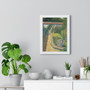 Georges Seurat , The Watering Can , Garden at Le Raincy  ,  Premium Framed Vertical Poster,Georges Seurat - The Watering Can - Garden at Le Raincy  -  Premium Framed Vertical Poster