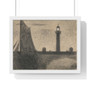 The Lighthouse at Honfleur, Georges Seurat French  ,  Premium Framed Horizontal Poster,The Lighthouse at Honfleur, Georges Seurat French  -  Premium Framed Horizontal Poster,The Lighthouse at Honfleur, Georges Seurat French  -  Premium Framed Horizontal Poster