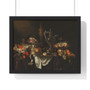 Johannes Vermeer Pronkstillleven  ,  Premium Framed Horizontal Poster,Johannes Vermeer Pronkstillleven  -  Premium Framed Horizontal Poster