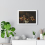 Johannes Vermeer Pronkstillleven  ,  Premium Framed Horizontal Poster,Johannes Vermeer Pronkstillleven  -  Premium Framed Horizontal Poster