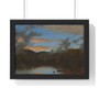 Sanford Robinson Gifford, Mist Rising at Sunset in the Catskills  ,  Premium Framed Horizontal Poster,Sanford Robinson Gifford, Mist Rising at Sunset in the Catskills  -  Premium Framed Horizontal Poster,Sanford Robinson Gifford, Mist Rising at Sunset in the Catskills  -  Premium Framed Horizontal Poster