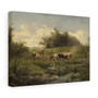 Cows at a Pond, Gerard Bilders  ,  Stretched Canvas,Cows at a Pond, Gerard Bilders  -  Stretched Canvas,Cows at a Pond, Gerard Bilders  -  Stretched Canvas