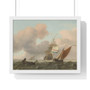 Rough Sea with Ships, Ludolf Bakhuysen  ,  Premium Framed Horizontal Poster,Rough Sea with Ships, Ludolf Bakhuysen  -  Premium Framed Horizontal Poster,Rough Sea with Ships, Ludolf Bakhuysen  -  Premium Framed Horizontal Poster