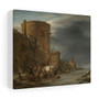 The City Wall of Haarlem in the Winter, Nicolaes Pietersz Berchem  ,  Stretched Canvas,The City Wall of Haarlem in the Winter, Nicolaes Pietersz Berchem  -  Stretched Canvas,The City Wall of Haarlem in the Winter, Nicolaes Pietersz Berchem  -  Stretched Canvas