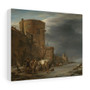 The City Wall of Haarlem in the Winter, Nicolaes Pietersz Berchem  ,  Stretched Canvas,The City Wall of Haarlem in the Winter, Nicolaes Pietersz Berchem  -  Stretched Canvas,The City Wall of Haarlem in the Winter, Nicolaes Pietersz Berchem  -  Stretched Canvas