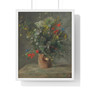 Auguste Renoir - Flowers in a Vase - Premium Framed Vertical Poster,Auguste Renoir , Flowers in a Vase , Premium Framed Vertical Poster